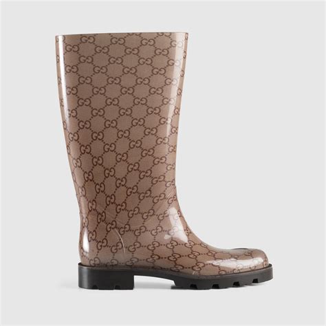 tan gucci rain boots|gucci ankle boots on sale.